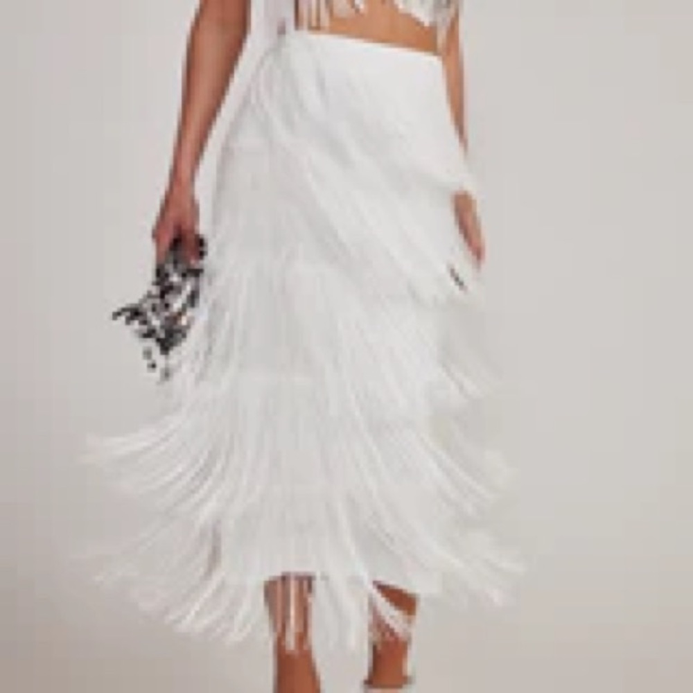 Fringe skirt ! Maxi skirt!
